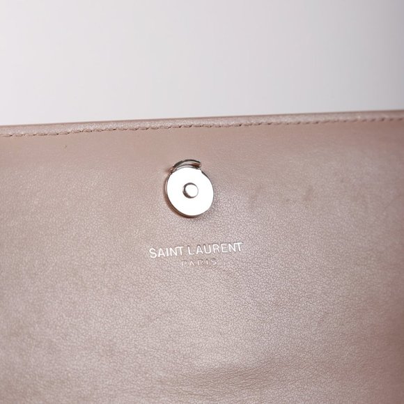 Saint Laurent Powder Pink Croc Sunset Bag - Picture 5 of 7